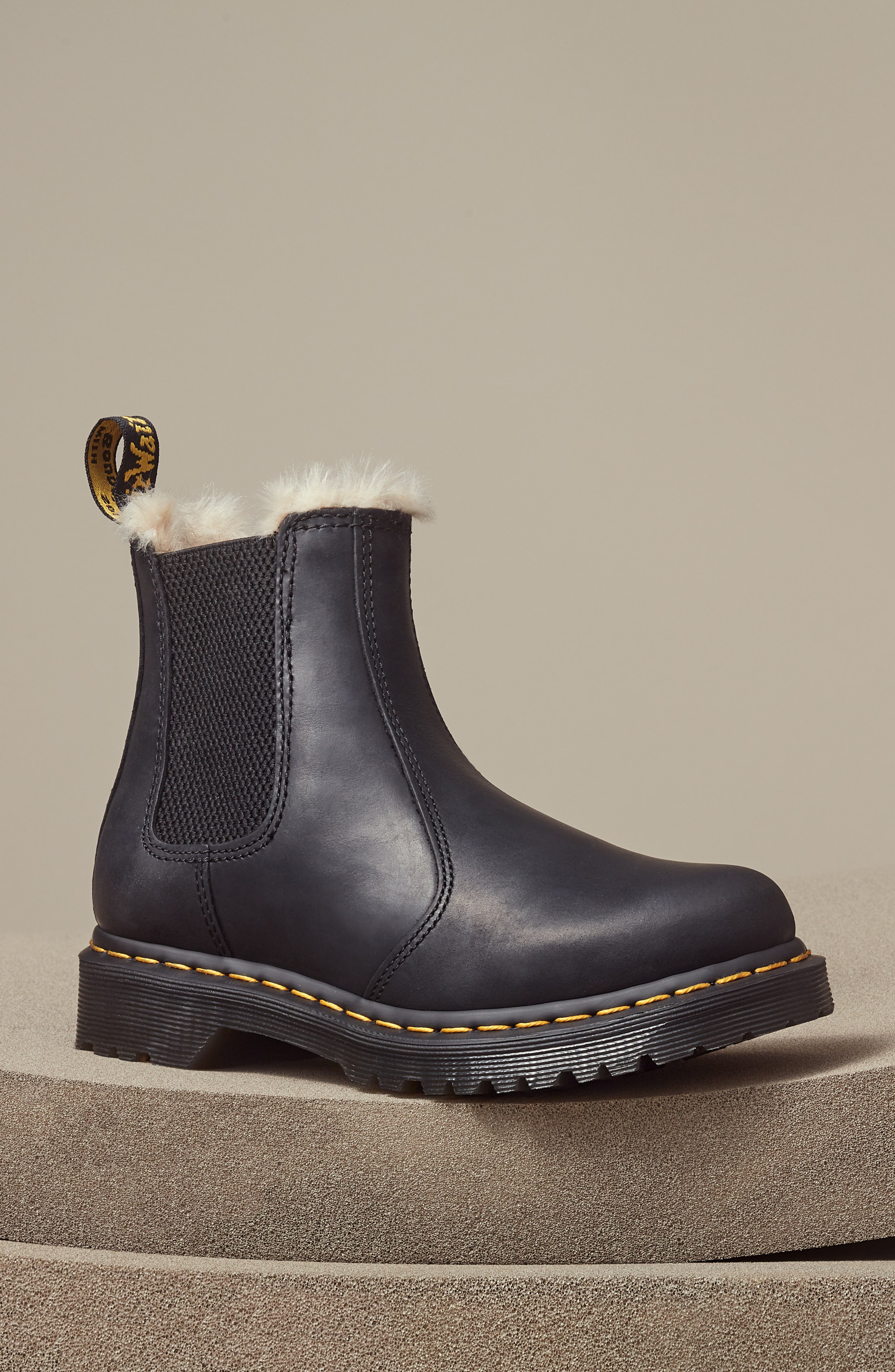 2976 Faux Shearling Chelsea Boot, Main, color, NICKEL GRY