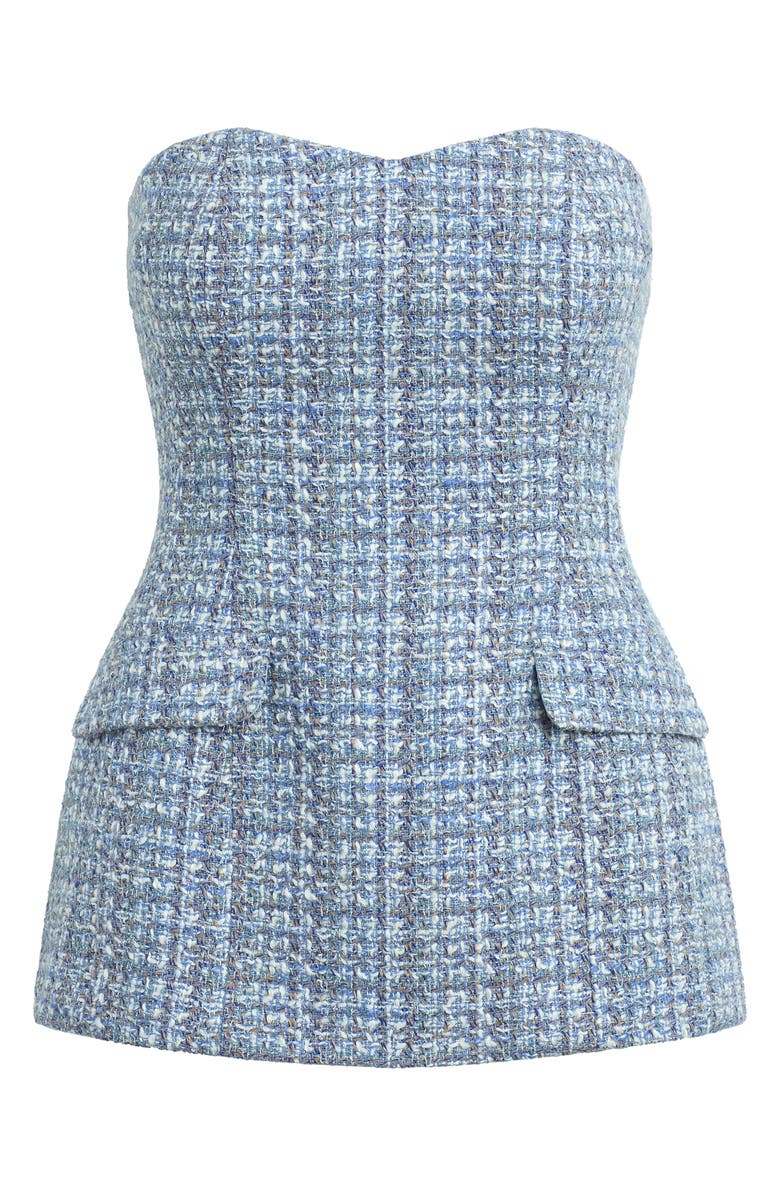 Favorite Daughter The Brooke Tweed Bustier, Alternate, color, Sky Blue Tweed