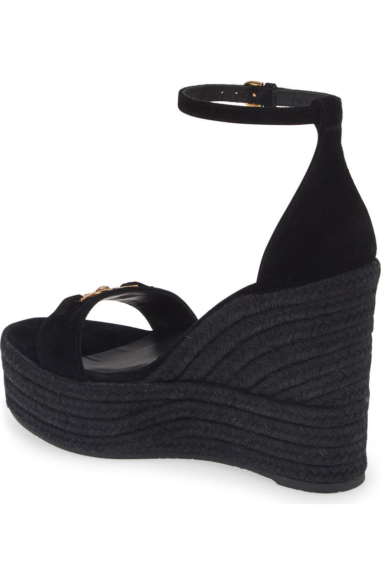 Versace Medusa '95 Espadrille Wedge Sandal, Alternate, color,