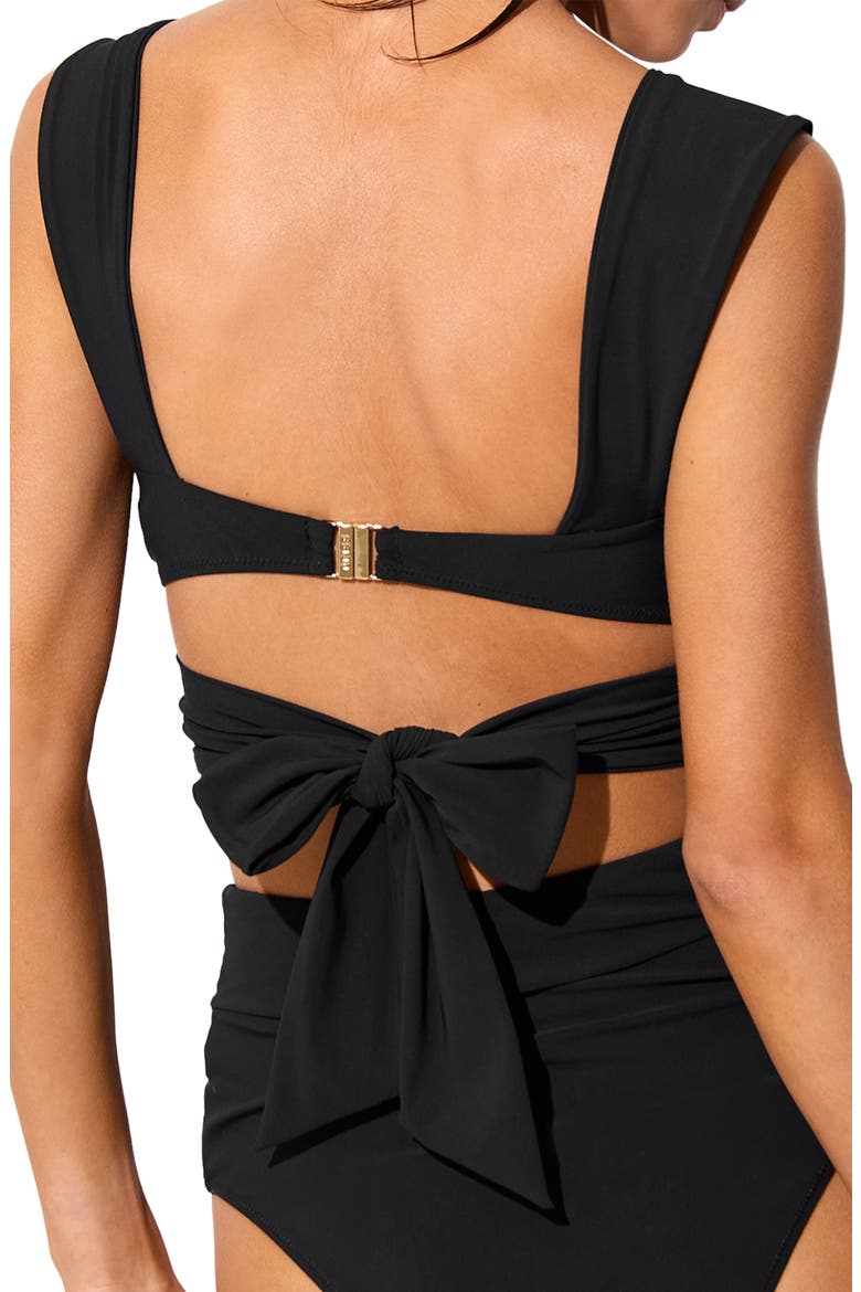 Maisie Strappy Bikini Top, Alternate, color, BLACK