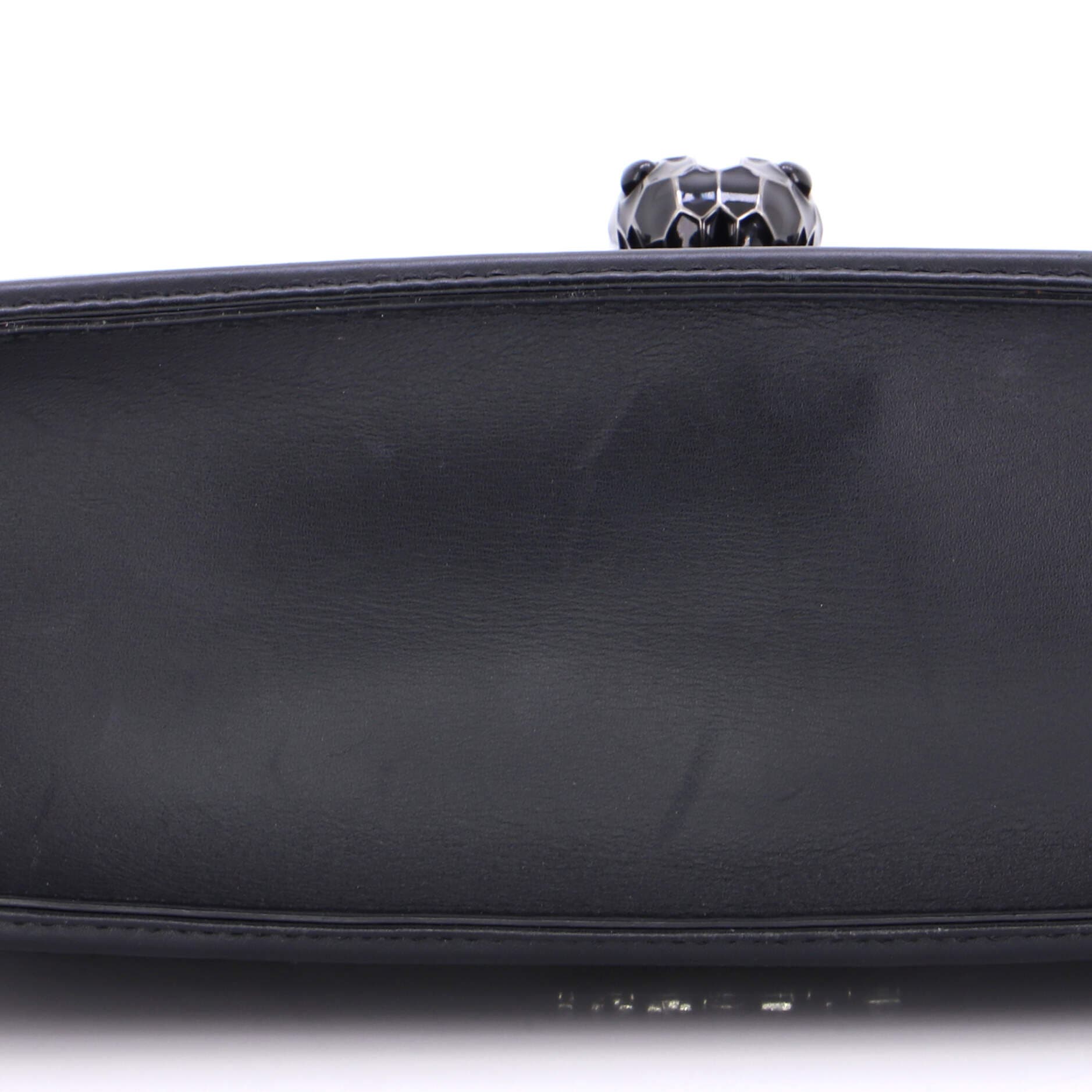 Serpenti Forever Shoulder Bag Quilted Leather Small, Alternate, color, Black