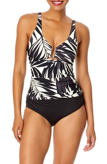 ANNE COLE ANNE COLE TWO-PIECE TANKINI SWIMSUIT