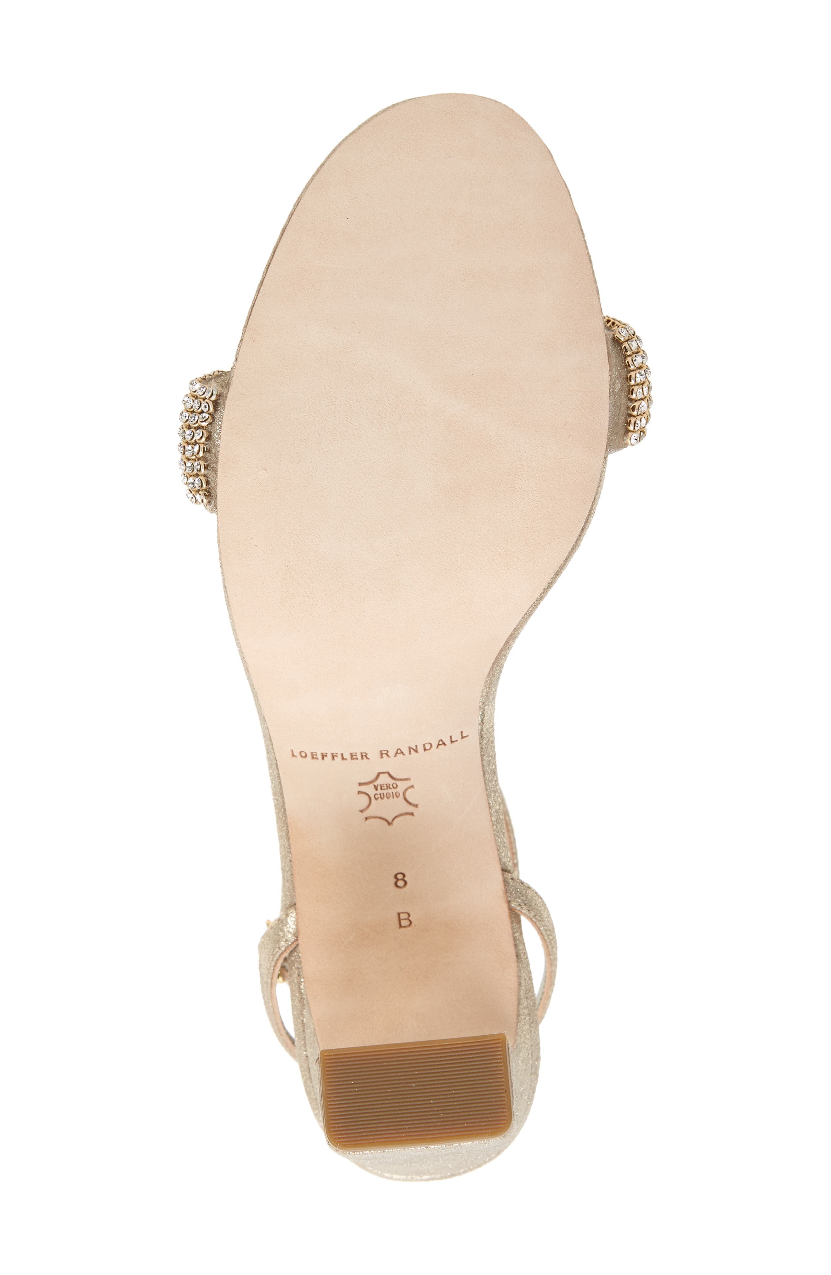 Shay Crystal Embellished Ankle Strap Sandal, Alternate, color, CAPPU