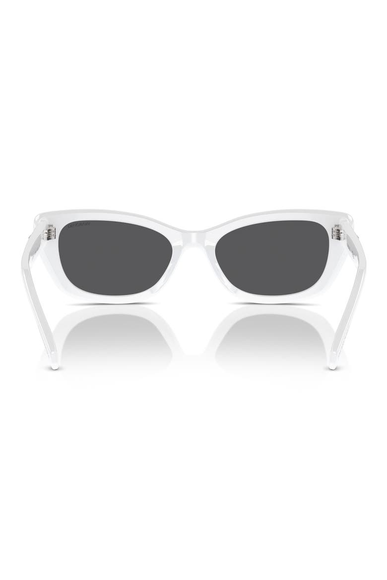 54mm Pillow Sunglasses, Alternate, color, WHITE