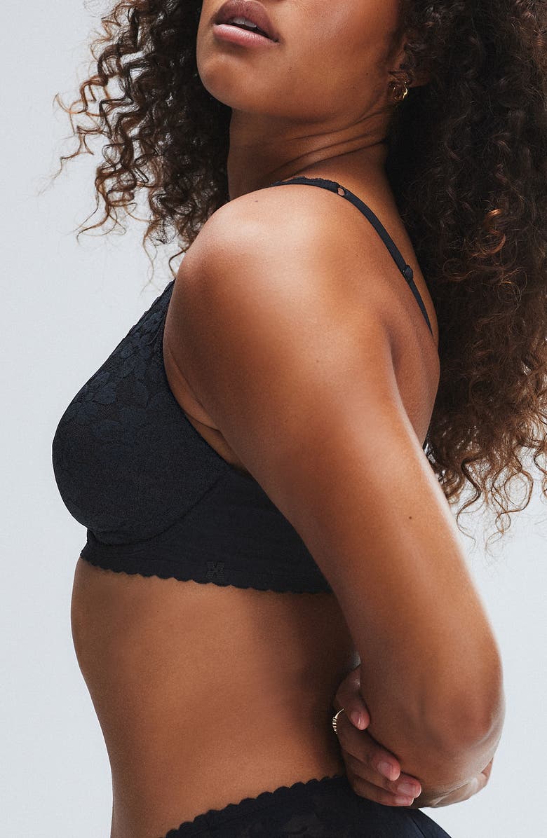 SAVAGE X FENTY Unlined Full Coverage Bra, Alternate, color, Black Caviar