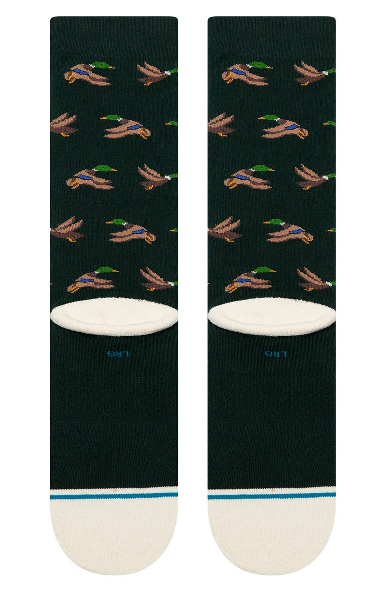 Stance Huntin Crew Socks, Alternate, color, Pine