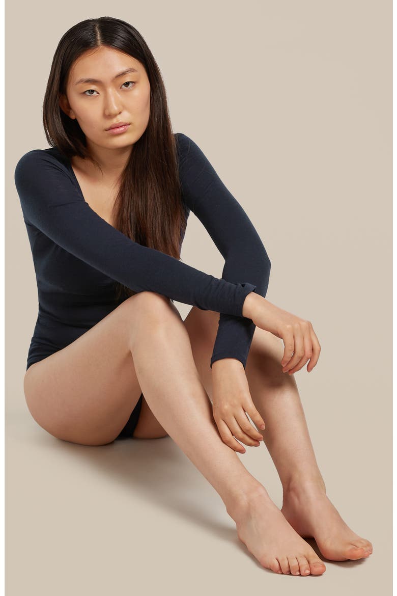 Siren Long Sleeve Top, Alternate, color, MIDNIGHT NAVY