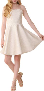 Un Deux Trois Fit and Flare Party Dress in Longer Length