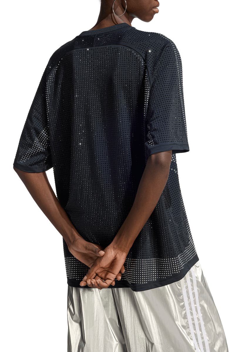 adidas Originals Teamgeist Oversize Rhinestone T-Shirt, Alternate, color,