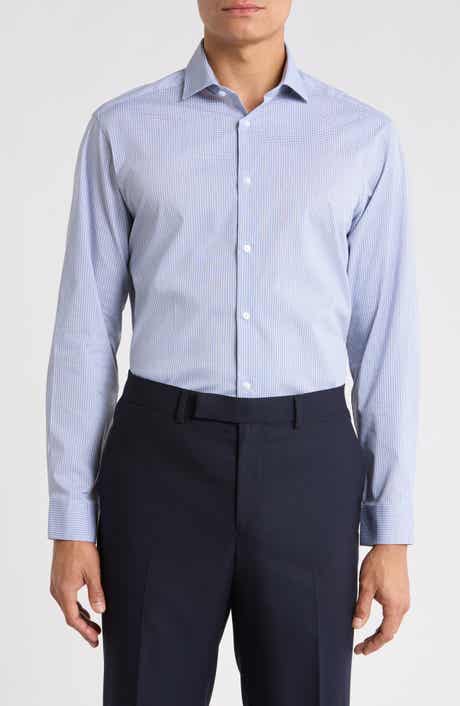 All Season Slim Fit Stretch Print Button-Up Shirt