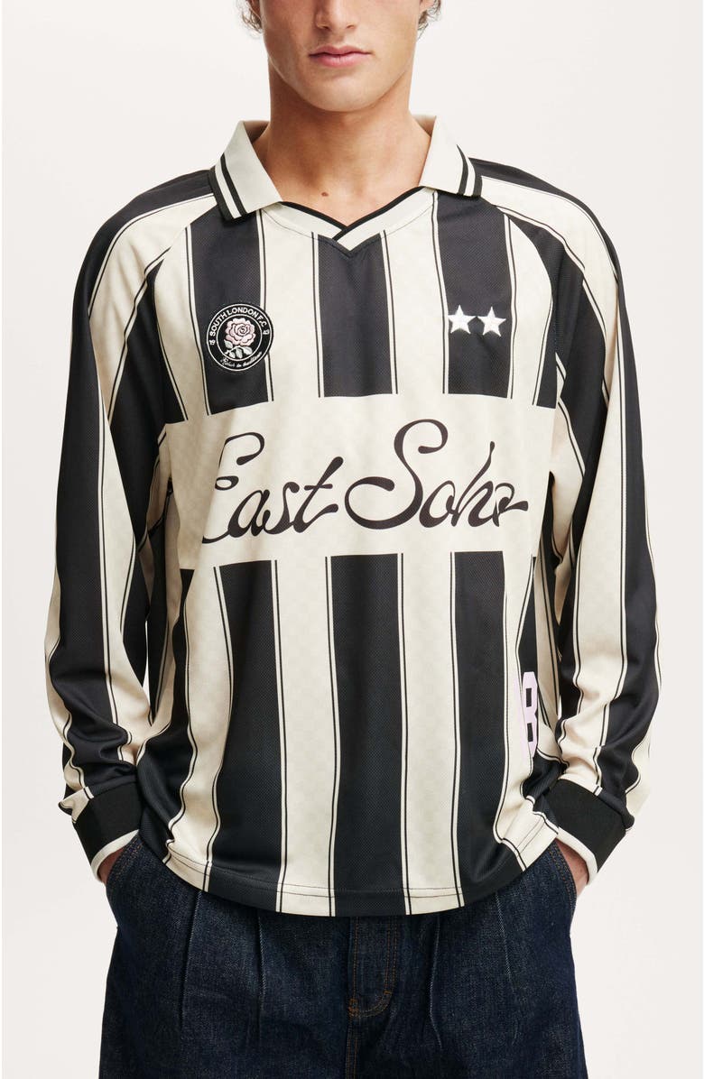 Cotton On Long Sleeve Soccer Jersey, Main, color, 