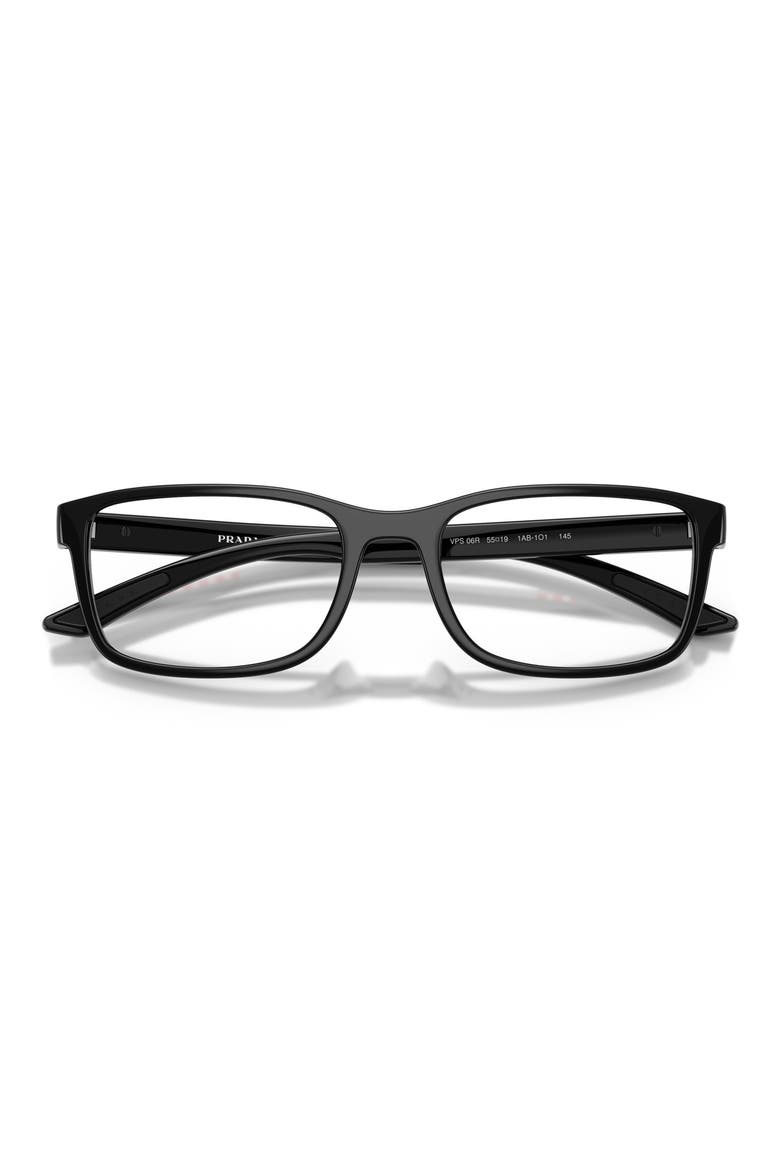 55mm Pillow Optical Glasses, Alternate, color, BLACK