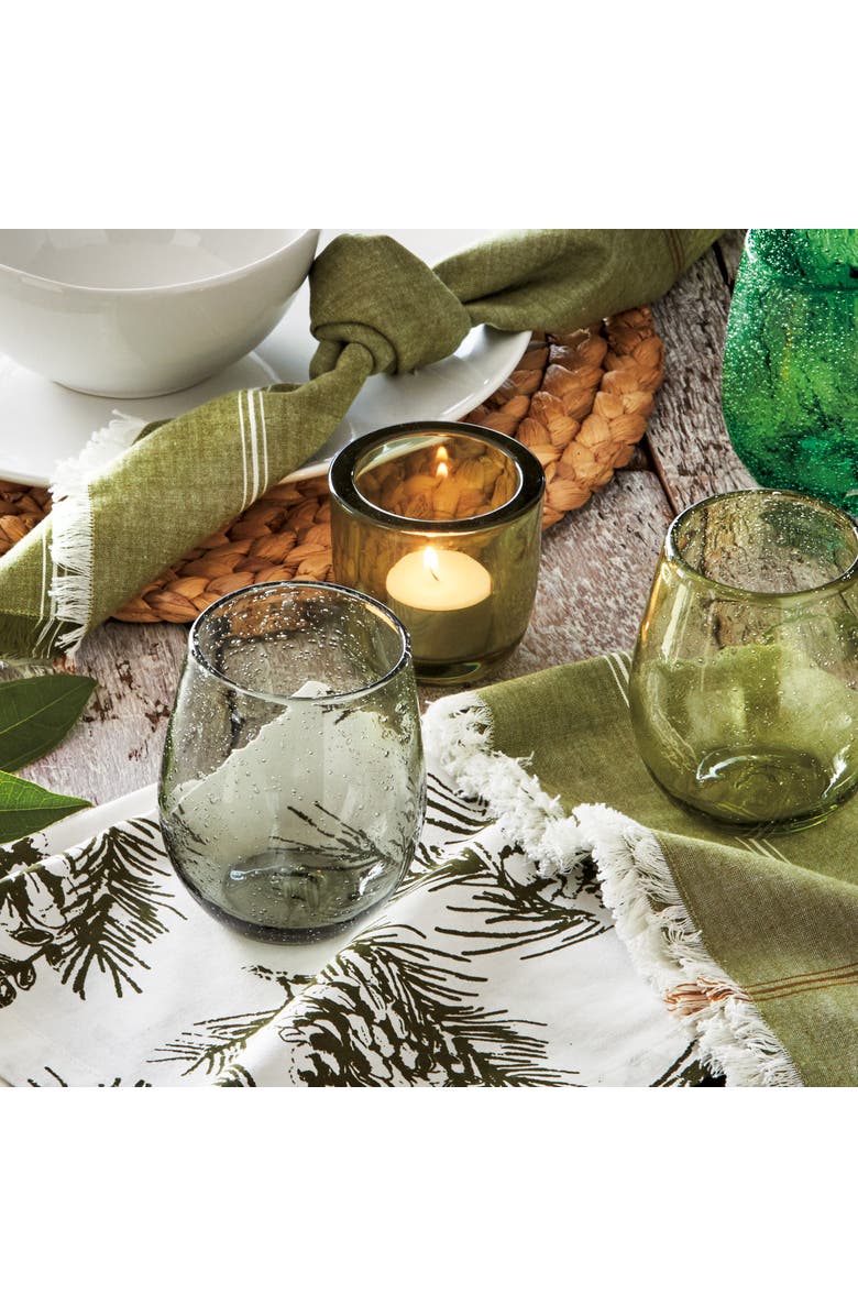 tag Bubble Glass Stemless Wine Glass for Parents Gift, Alternate, color, Green