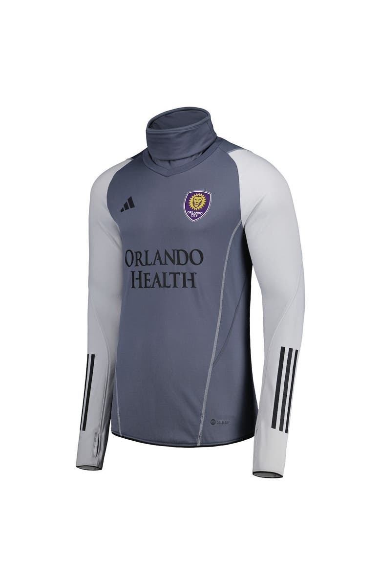 adidas Men's adidas Gray Orlando City SC Warm Raglan COLD.RDY Top, Alternate, color, Gray