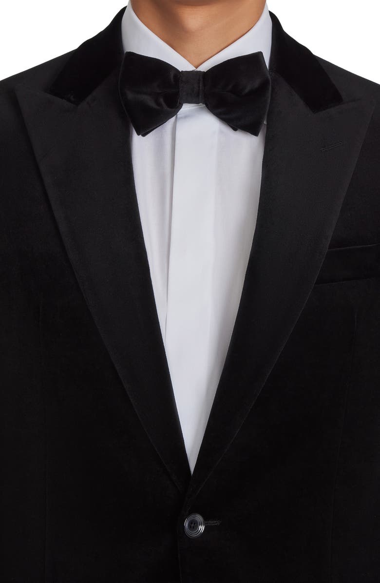 Jack Victor Erie Peak Lapel Velveteen Dinner Jacket, Alternate, color,