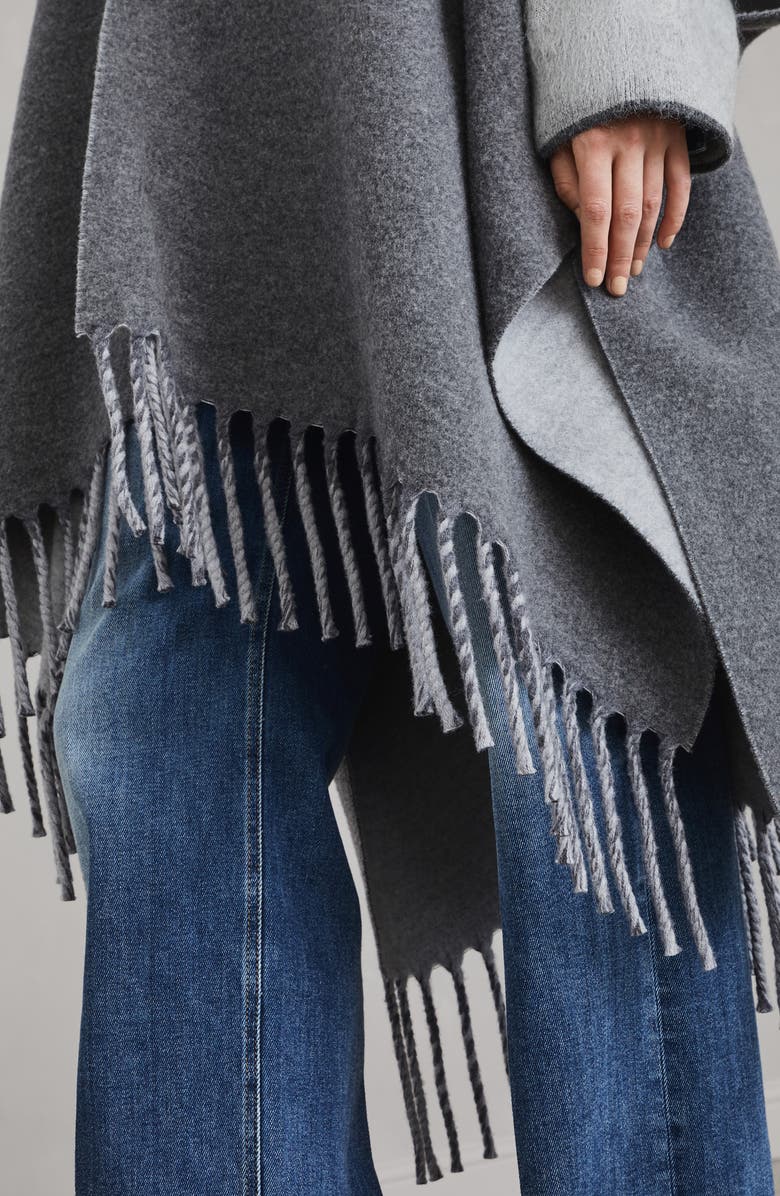 Brunello Cucinelli Double knit poncho, Alternate, color, 