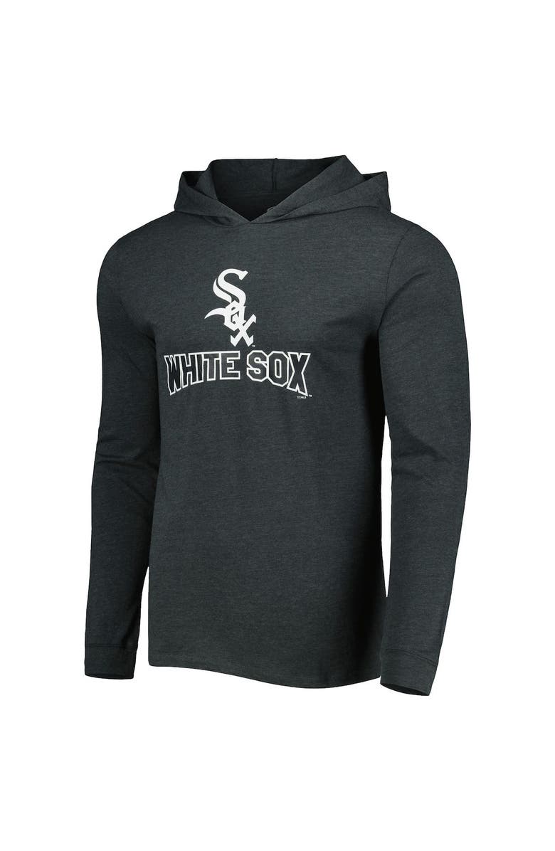 CONCEPTS SPORT Men's Concepts Sport Heather Black/Heather Charcoal Chicago White Sox Meter Pullover Hoodie & Joggers Set, Alternate, color,