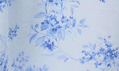 Shop Eileen West Cap Sleeve Stretch Modal Waltz Nightgown In Blue Floral