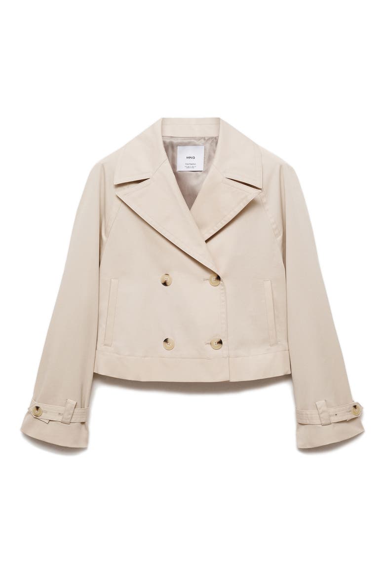 Double Breasted Crop Trench Coat (Women) | Nordstrom