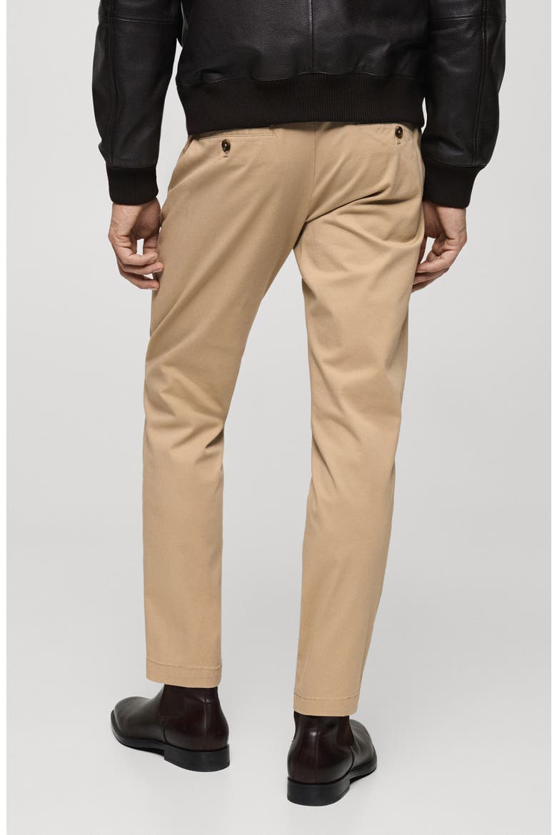 Slim Fit Flat Front Cotton Stretch Twill Chinos, Alternate, color, BEIGE