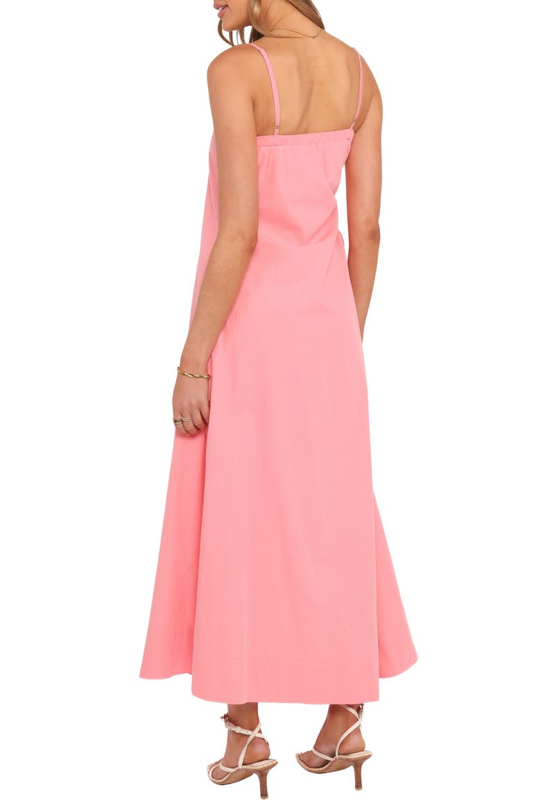 Corina Cutout Cotton Maxi Sundress, Alternate, color, WATERMELON