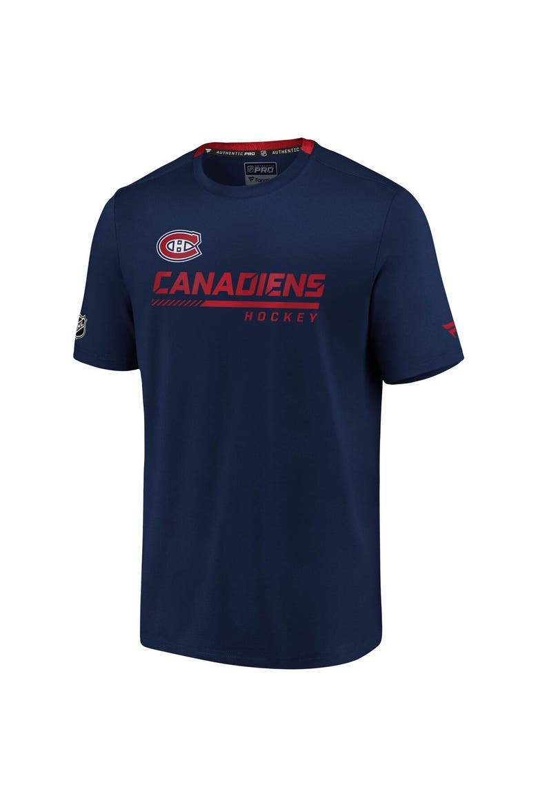 Men's Fanatics Branded Navy Montreal Canadiens Authentic Pro Locker Room Performance T-Shirt, Alternate, color, Navy