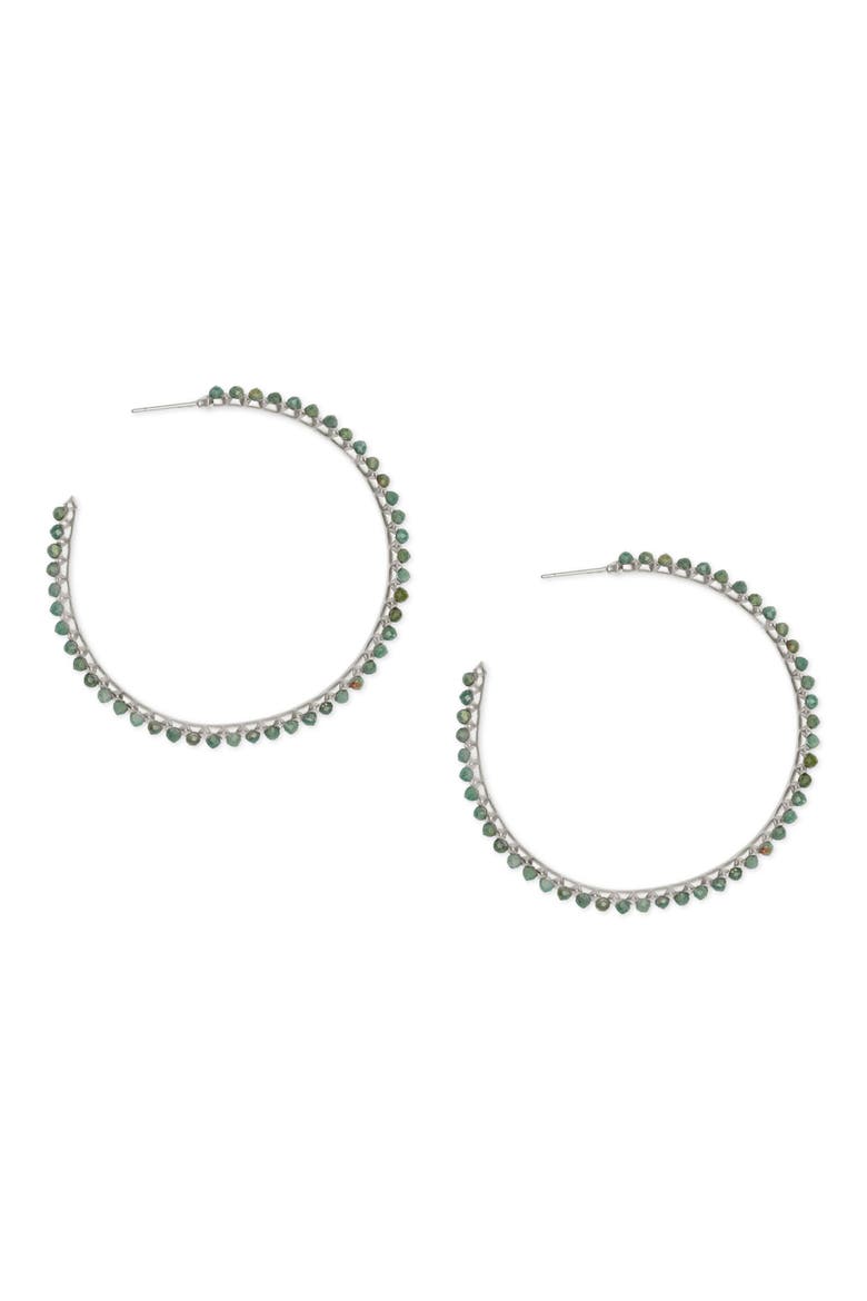 Birdie Earrings, Alternate, color, AFRICAN TURQUOISE/ SILVER