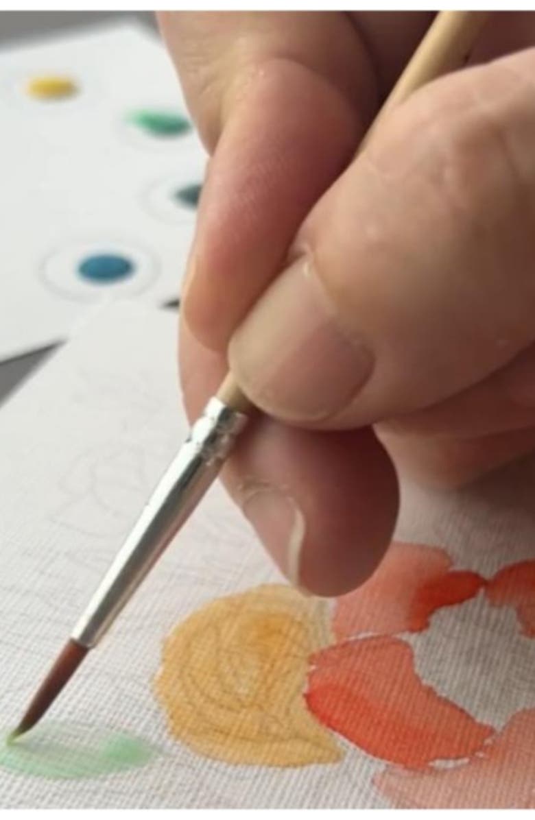 Breathe People All In One Watercolor Postcards, Alternate, color, White Floral Watercolor