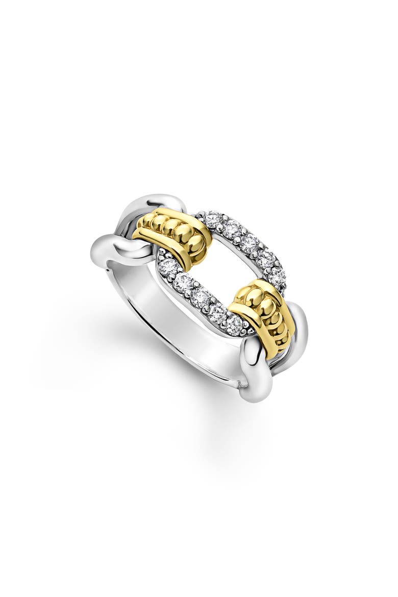 Signature Caviar Links Ring, Main, color, TWO-TONE