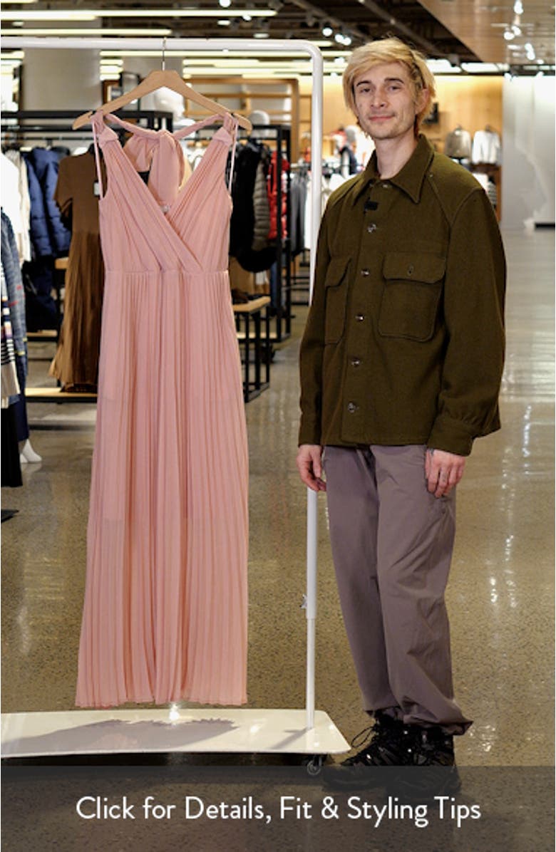 Pleat Tie Back Maxi Dress, sales video thumbnail