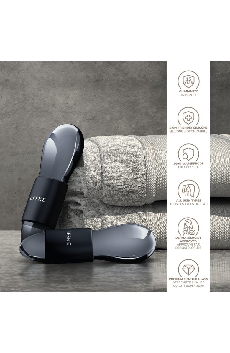 GESKE SmartAppGuided Cool & Warm Duo Eye Massager | 7 in 1, Alternate, color, Black