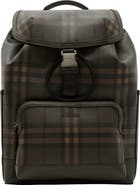 Burberry City Check Clip Backpack