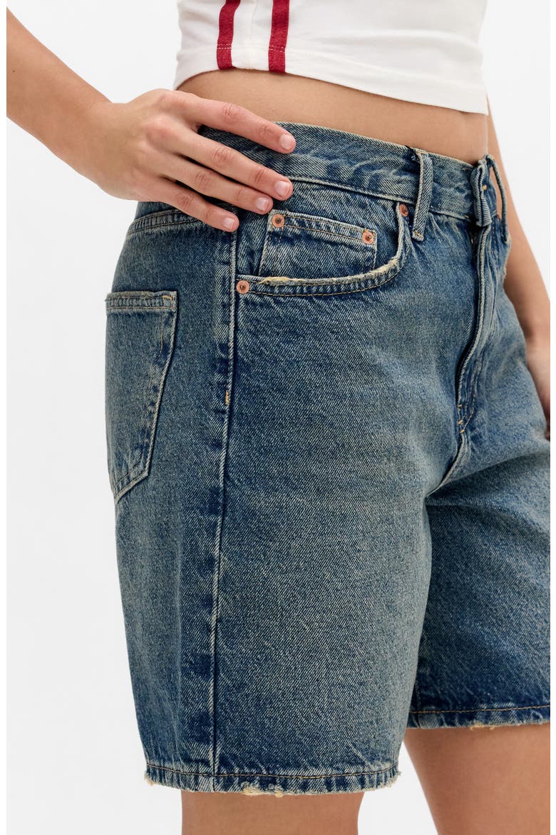 Harden High Waist Denim Shorts, Alternate, color, MID VINTAGE