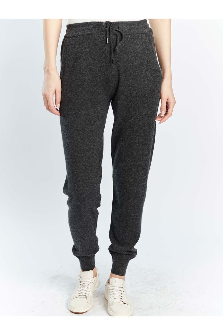 Cuffed Cashmere Jogger, Alternate, color, charcoal
