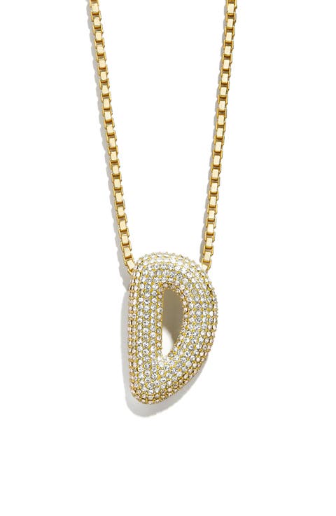 Bubble Initial Pendant Necklace