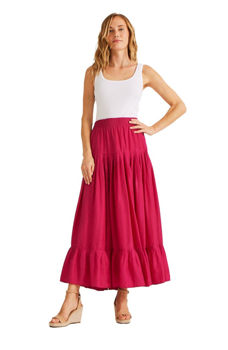 Calypso St. Barth Lourdes Skirt, Main, color, Magenta