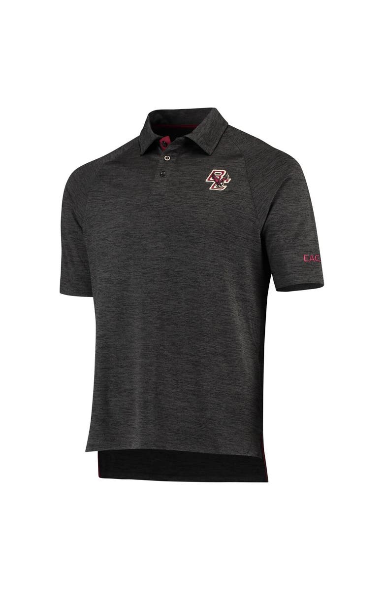 COLOSSEUM Men's Colosseum Heathered Black Boston College Eagles Down Swing Polo, Main, color, Heather Black