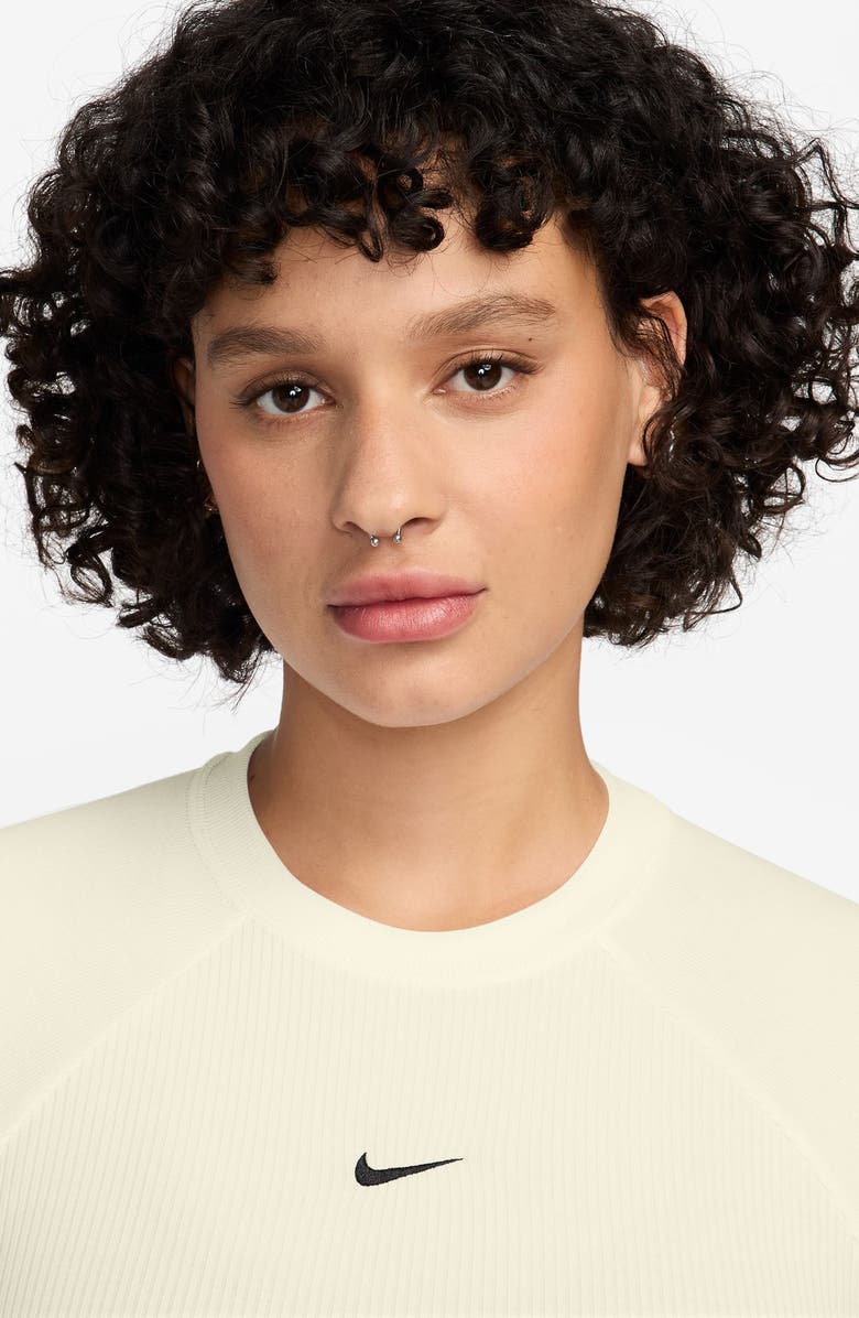 Nike Chill Raglan Sleeve Rib
Jersey Top, Alternate, color, Sail/ Black