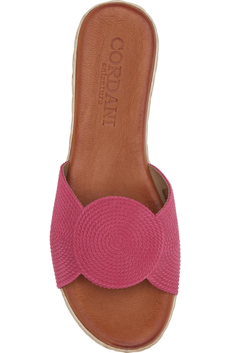 Cordani Britta Espadrille Platform Wedge Slide Sandal, Alternate, color, Fuschia Suede