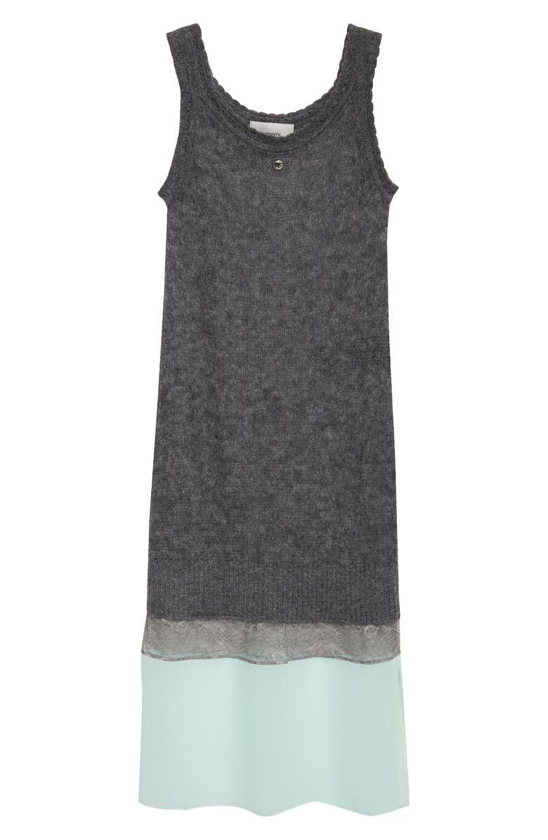 Coperni Mixed Media Slipdress, Alternate, color, Grey