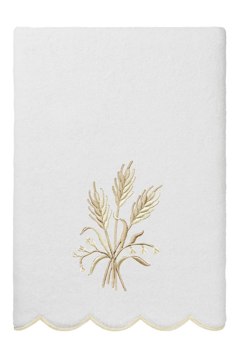 Whitney Scallop 6-Piece Towel Set, Alternate, color, WHITE/ BEIGE