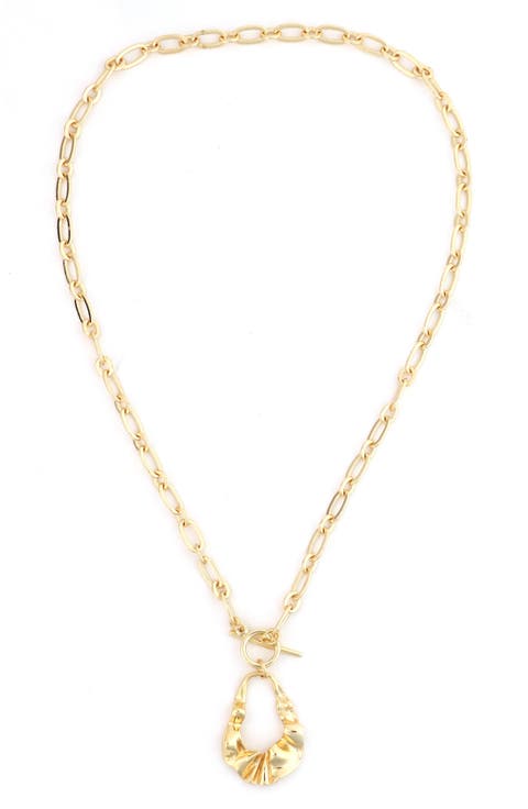 Teardrop Toggle Pendant Necklace