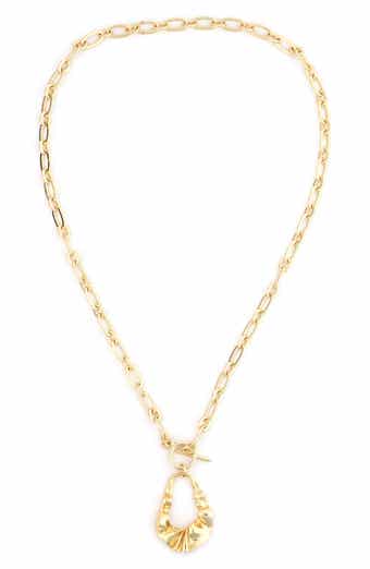 Teardrop Toggle Pendant Necklace