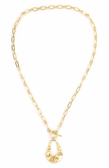 Teardrop Toggle Pendant Necklace