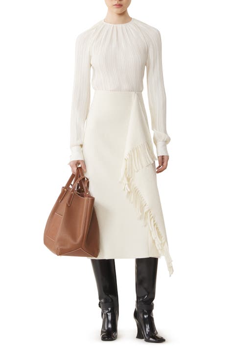 Pleated Charmeuse Top