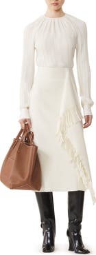 Lanvin Pleated Charmeuse Top