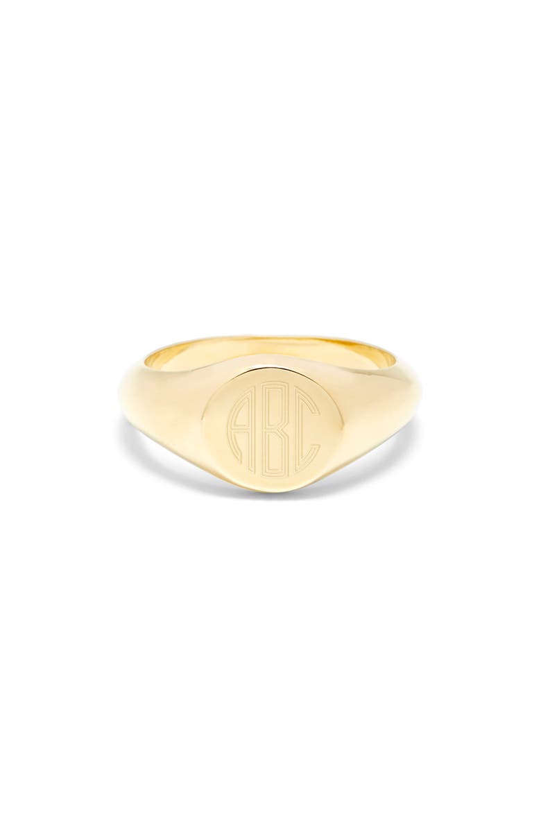 Brook and York Claire Personalized Monogram Signet Ring, Alternate, color,