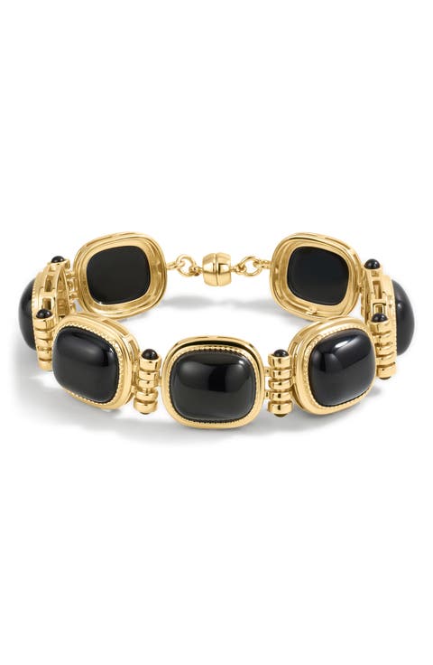 The Midnight Mesa Black Agate Bracelet