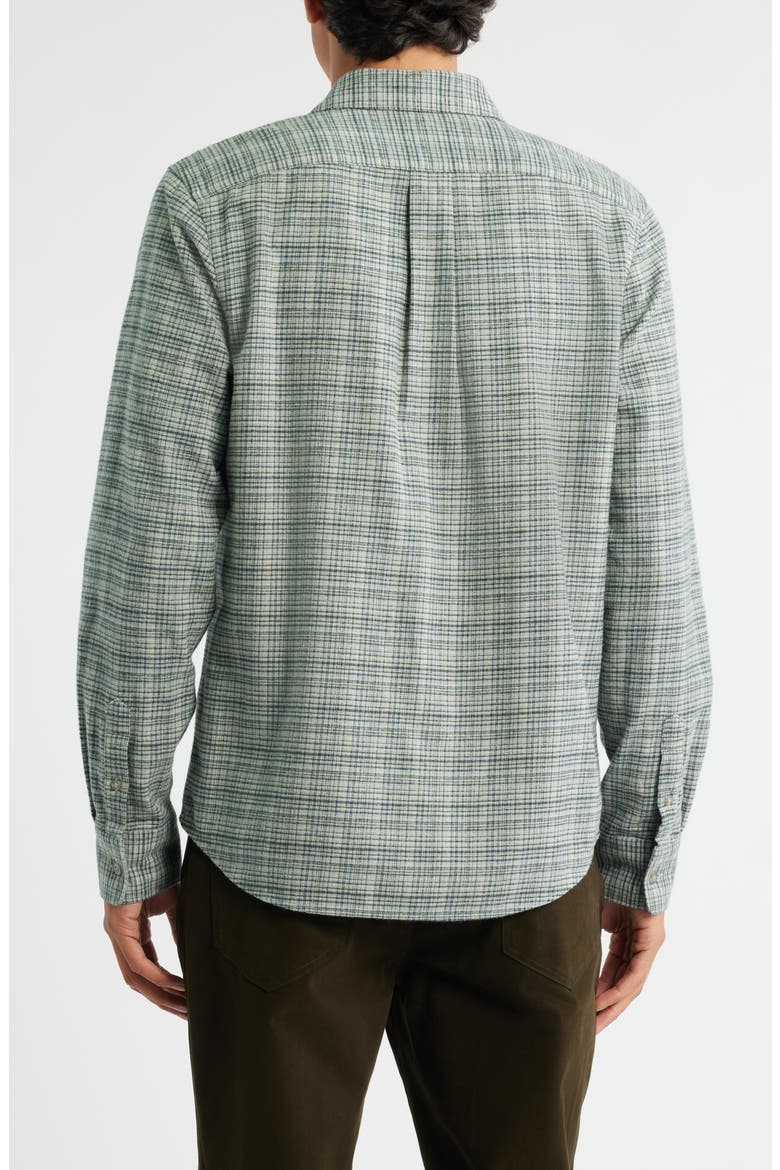 Highclere Plaid Flannel Button-Up Shirt, Alternate, color, PISTACHIO COMBO