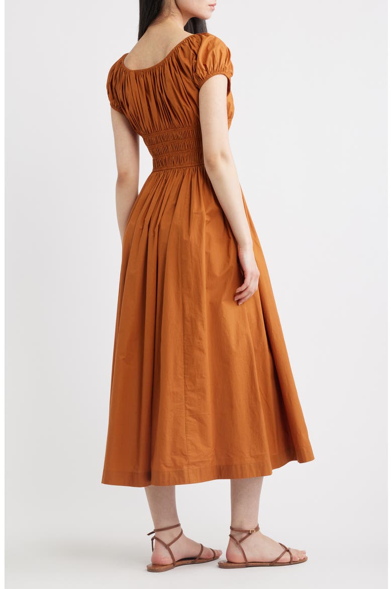 Quinley Organic Cotton Midi Dress, Alternate, color, COCONUT